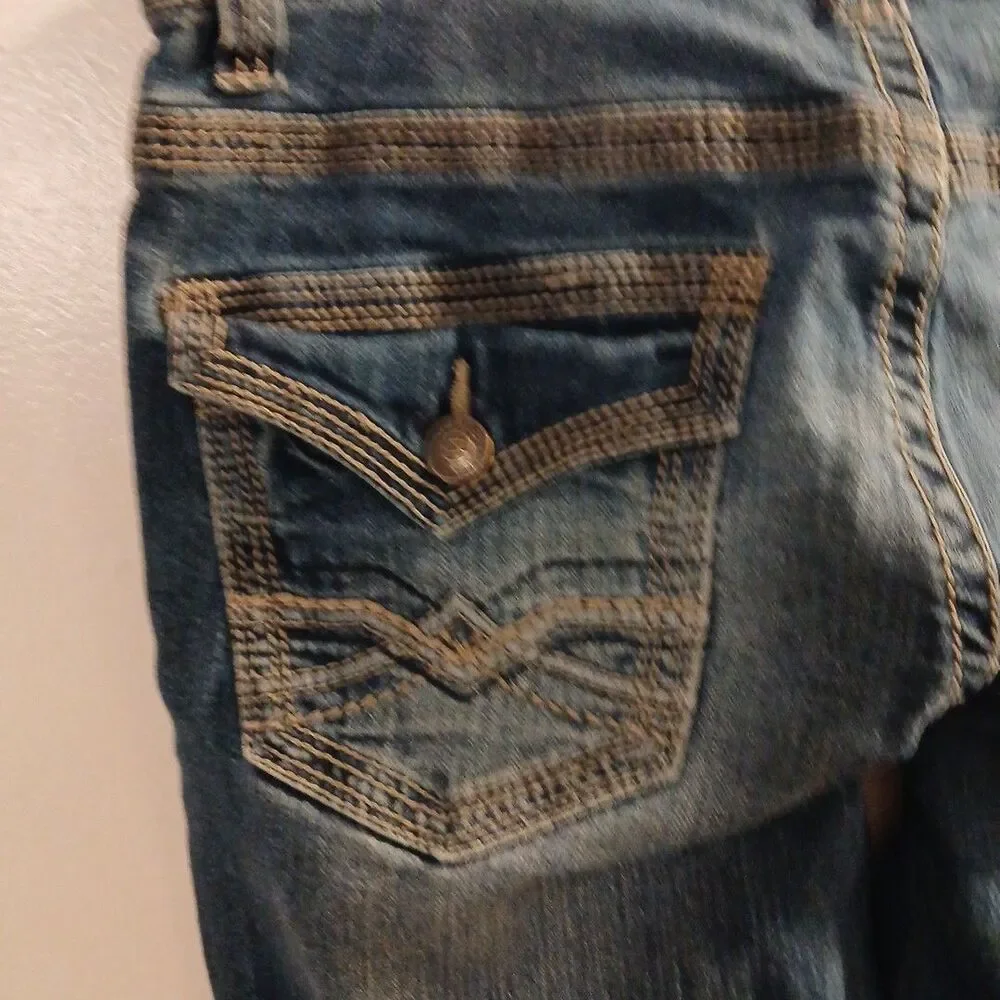 Seven 7 Mens Straight Jeans Premium Denim Blue size 32 W X 30 L 26 Inseam